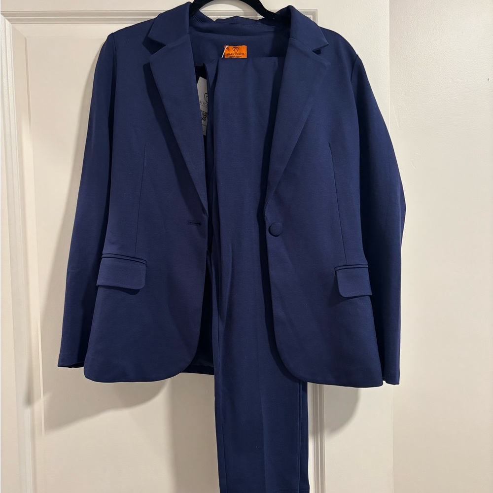 Women’s Navy Blazer Pant Set